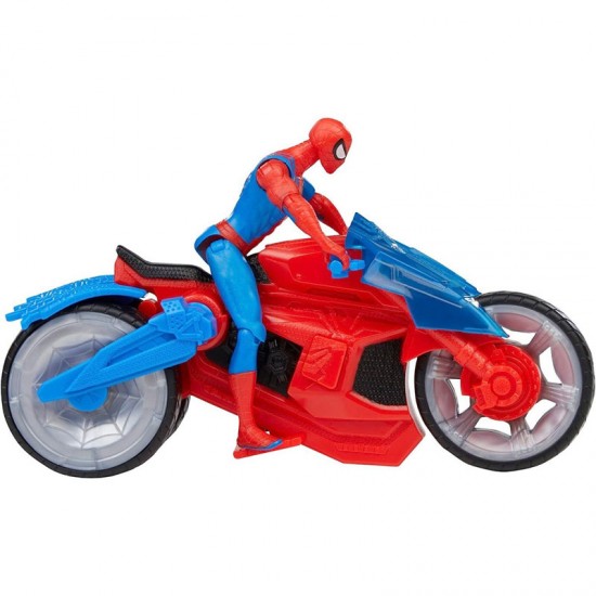 Hasbro Marvel Spider-Man Web Blast Cycle Kids Playset Spider-Man Όχημα και φιγούρα 10cm F6899