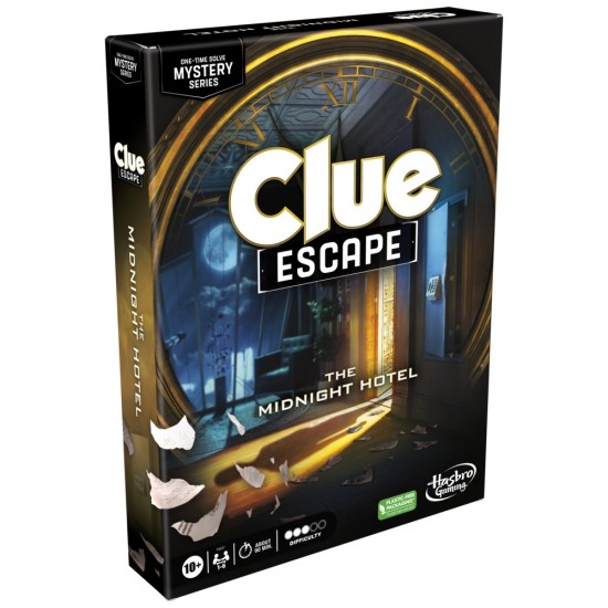 Hasbro Cluedo Escape Μυστήριο στο Ξενοδοχείο Black F6417