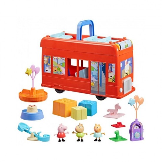 Hasbro Peppa Pig Toys Παιχνίδια 2 σε 1 Peppa’s Party Bus, F8881