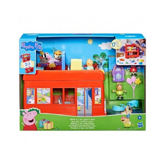 Hasbro Peppa Pig Toys Παιχνίδια 2 σε 1 Peppa’s Party Bus, F8881