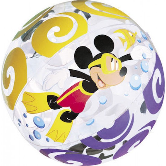 Intex Μπάλα Θαλάσσης Disney Mickey Διαφανής 61cm