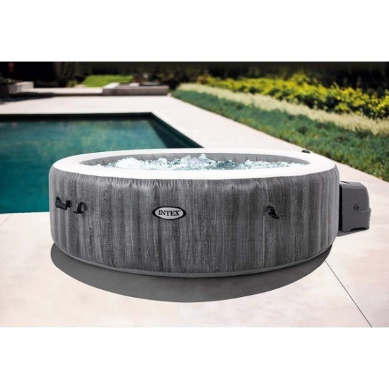 Intex Greywood Deluxe Bubble Massage Πισίνα PVC Φουσκωτή Υδρομασάζ 