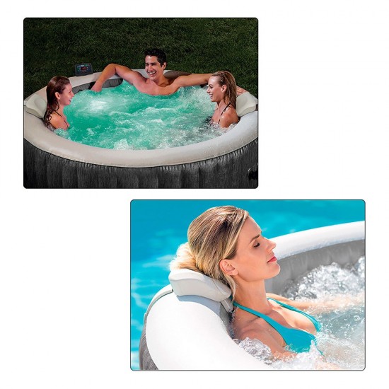 Intex Greywood Deluxe Bubble Massage Πισίνα PVC Φουσκωτή Υδρομασάζ 