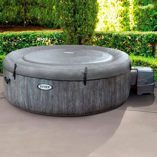 Intex Greywood Deluxe Bubble Massage Πισίνα PVC Φουσκωτή Υδρομασάζ 