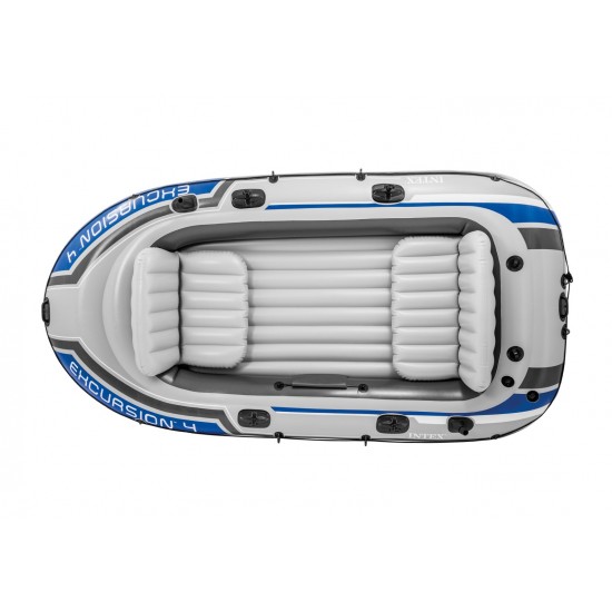 Intex Excursion 4 Φουσκωτή Βάρκα 4 Ατόμων με Κουπιά & Τρόμπα 315x165εκ.