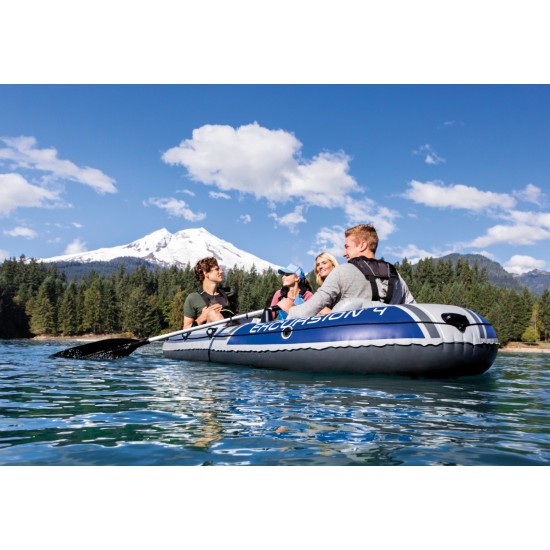 Intex Excursion 4 Φουσκωτή Βάρκα 4 Ατόμων με Κουπιά & Τρόμπα 315x165εκ.