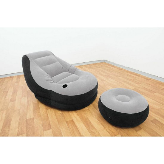 Intex Φουσκωτή Πολυθρόνα με Υποπόδιο Ultra Lounge 68564