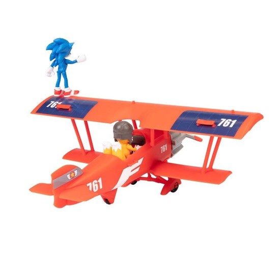 Jakks Pacific Sonic The Hedgehog 2 Movie Tornado Αεροπλάνο με 2 Φιγούρες Sonic και Tails  JPA41267