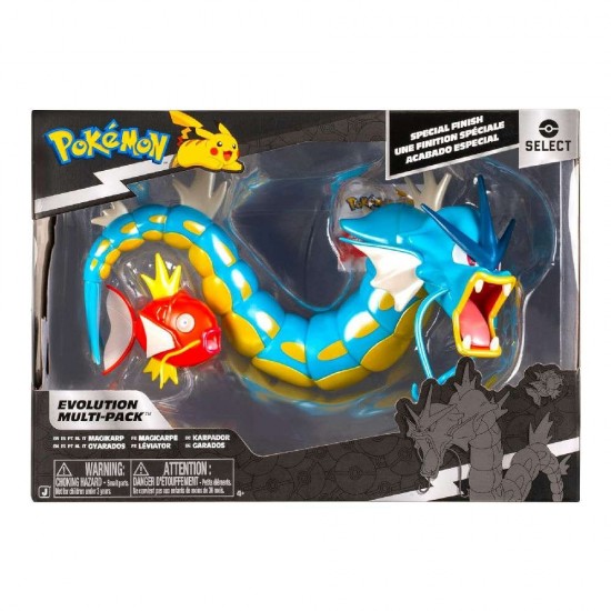 Jazwares Pokemon Φιγούρες Μάχης Select Evolution Pack Magikarp & Gyarados (JW004277)