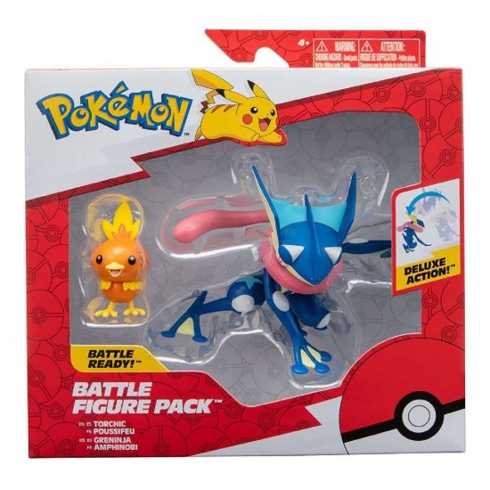 Jazwares Pokemon Φιγούρες Μάχης Σετ Greninja 11εκ. & Torchich 5εκ. 