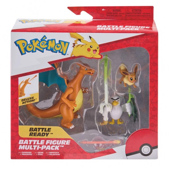 Jazwares Pokemon σετ φιγούρες 3τεμ (Eevee, Sirfetch'd, Charizard 11εκ & 5εκ) Jazwares Pokemon σετ φιγούρες 3τεμ (Eevee, Sirfetch'd, Charizard 11εκ & 5εκ)
