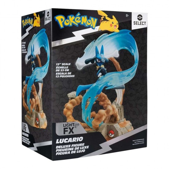 Jazwares Pokemon Deluxe Collector Figure 33cm Lucario with LED Lighting