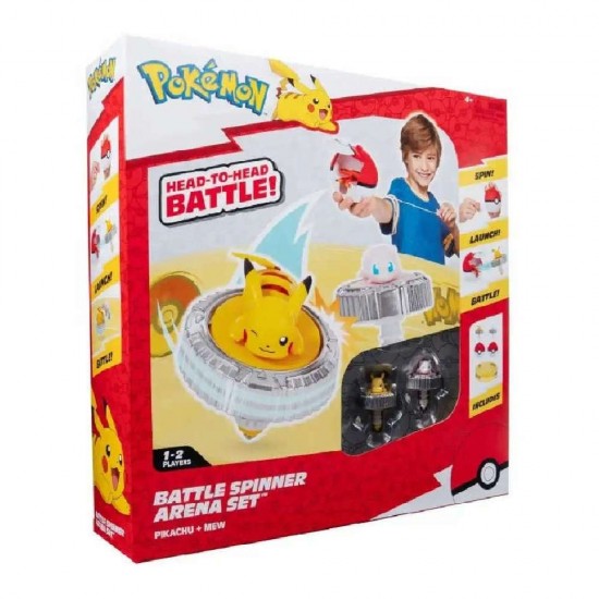 Jazwares Pokemon Battle Spinner Arena Set with 2 Spinners Pikachu & Mew JW004402