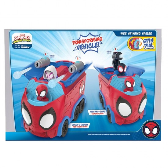 Spidey and His Amazing Friends Web Spinning Hauler with 3 Figures 