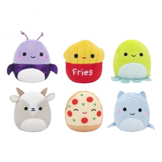 Jazwares Micromallows - Σετ 6τμχ Λούτρινα 6εκ Squishmallows (4 σχέδια)