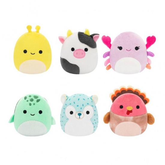 Jazwares Micromallows - Σετ 6τμχ Λούτρινα 6εκ Squishmallows (4 σχέδια) 