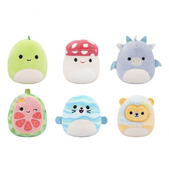 Jazwares Micromallows - Σετ 6τμχ Λούτρινα 6εκ Squishmallows (4 σχέδια) 