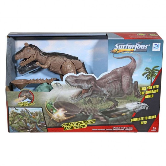 Kider Toys Surfurious Series Πίστα Αγώνων T-Rex με 1 Μεταλλικό Όχημα (9977-3)