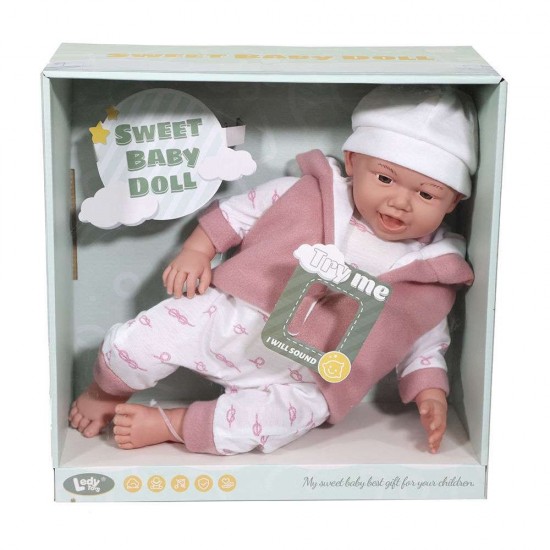 Kider Toys Κούκλα Μωρό Σαν Αληθινό με Ήχους - 2 Σχέδια (LD8808B/D)