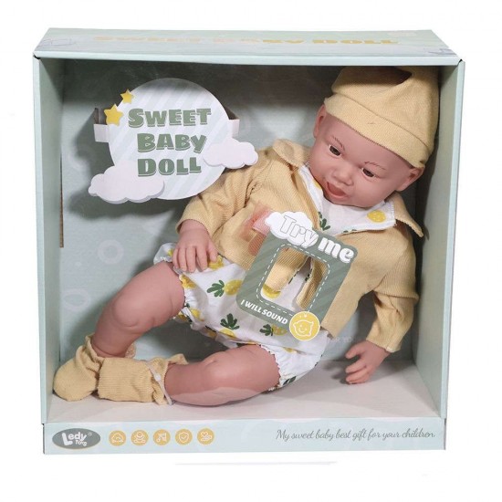 Kider Toys Κούκλα Μωρό Σαν Αληθινό με Ήχους - 2 Σχέδια (LD8808B/D)