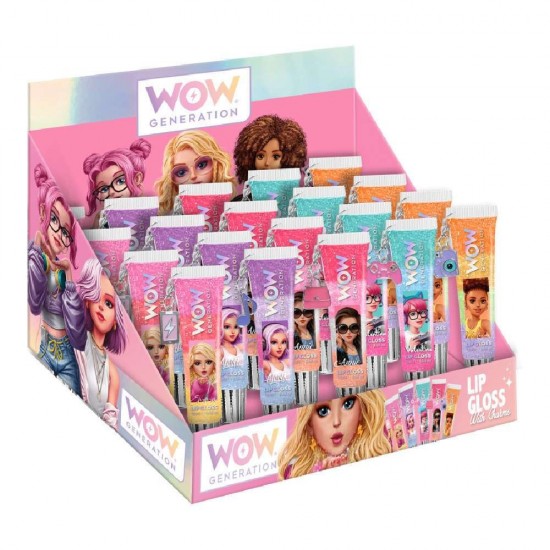 WOW Generation Multicolor Lip Gloss with Glitter 1pc - 5 Designs (88544)