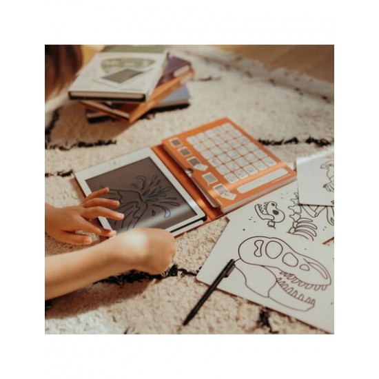 KIDYWOLF: Tablet ζωγραφικής με οθόνη LCD (30 κάρτες)- Dinosaurs