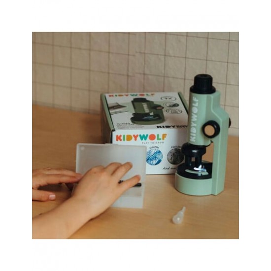 KIDYWOLF: Παιδικό φορητό μικροσκόπιο με δείγματα & εργαλεία KIDYWOLF: Παιδικό φορητό μικροσκόπιο με δείγματα & εργαλεία