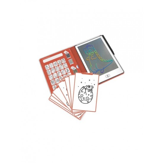 KIDYWOLF: Tablet ζωγραφικής με οθόνη LCD (30 κάρτες)- Dinosaurs