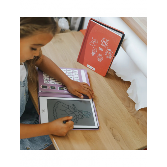 KIDYWOLF: Tablet ζωγραφικής με οθόνη LCD (30 κάρτες)- Princess