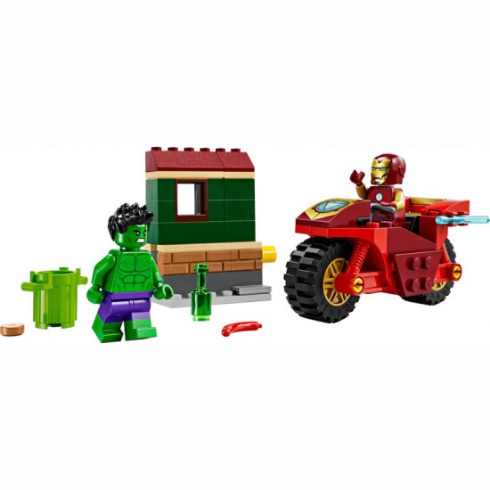 Lego Marvel Super Heroes Iron Man with Bike and The Hulk 76287