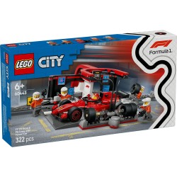 Lego City F1® Pit Stop & Pit Crew with Ferrari Car 60443