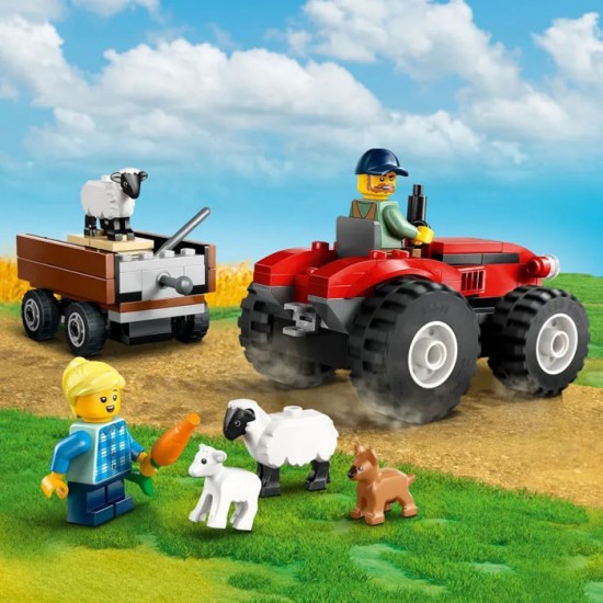 Lego City Red Farm Tractor with Trailer & Sheep 60461 Lego City Red Farm Tractor with Trailer & Sheep 60461