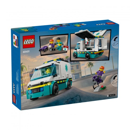 Lego® City: Ασθενοφόρο Έκτακτης Ανάγκης 60451 Lego® City: Ασθενοφόρο Έκτακτης Ανάγκης 60451