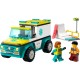 Lego City Emergency Ambulance And Snowboarder 60403