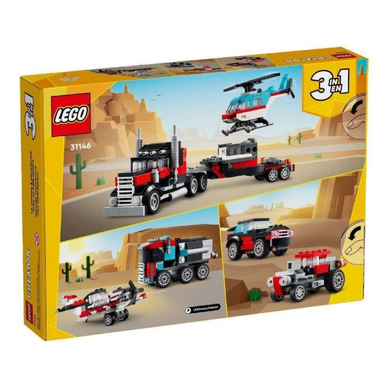 Lego Creator Flatbed Truck with Helicopter 31146