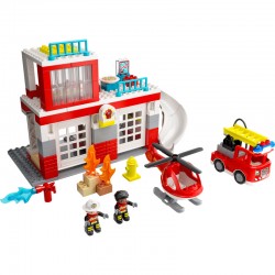 Lego Duplo Fire Station & Helicopter 10970