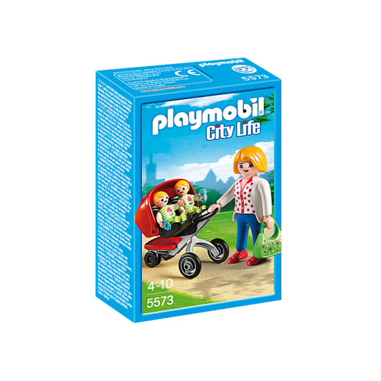 Playmobil Μαμά με Δίδυμα και Καροτσάκι