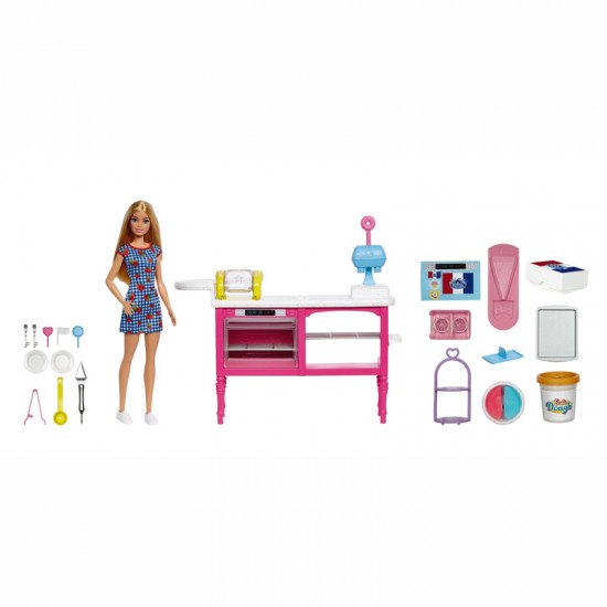 Mattel Barbie Νέα Καφετέρια με Κούκλα GMW03