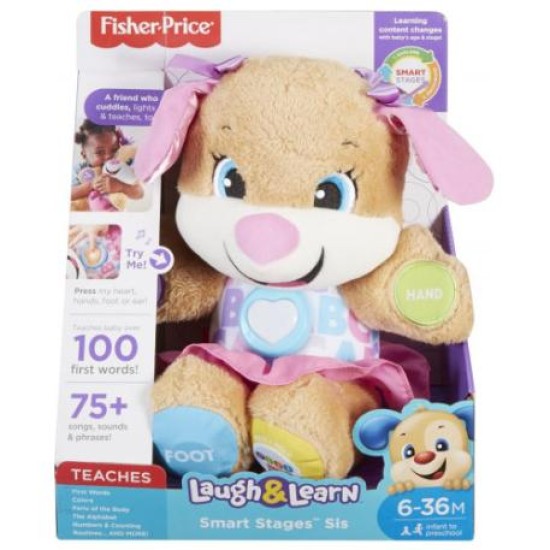 Fisher Price  Laugh & Learn Εκπαιδευτικό Ροζ Σκυλάκι Smart Stages FPP82