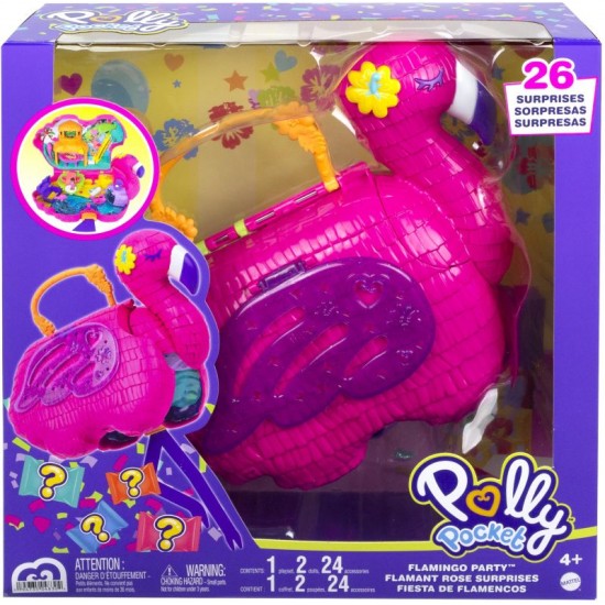 Mattel Polly Pocket Polly Φλαμίνγκο Πινιάτα Έκπληξη Σετ HGC41