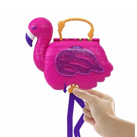 Mattel Polly Pocket Polly Φλαμίνγκο Πινιάτα Έκπληξη Σετ HGC41