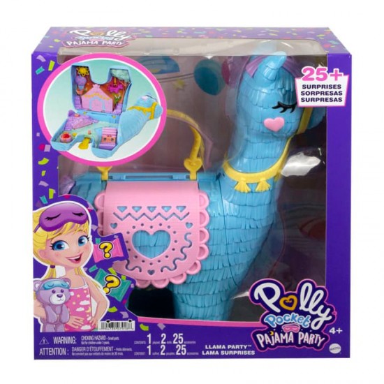 Mattel Polly Pocket Pajama Party™ Llama Party™ Πινιάτα Έκπληξη Σετ HHX74