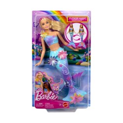 Mattel Barbie: Fantasy - Παραμυθένιος Κόσμος Barbie: Μαγική Γοργόνα που Ανθίζει - Ξανθιά JDM72