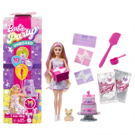 Mattel Barbie Party Unboxed Reveal Ξανθιά JFG70 Mattel Barbie Party Unboxed Reveal Ξανθιά JFG70