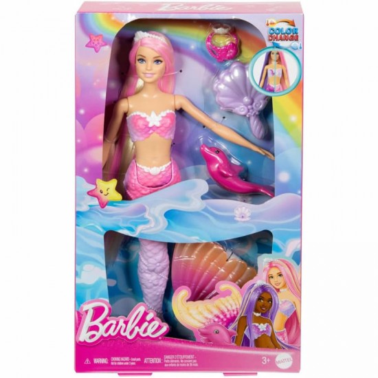 Mattel Barbie Mermaid Doll “Malibu” Μαγική ΜΕταμόρφωση HRP97