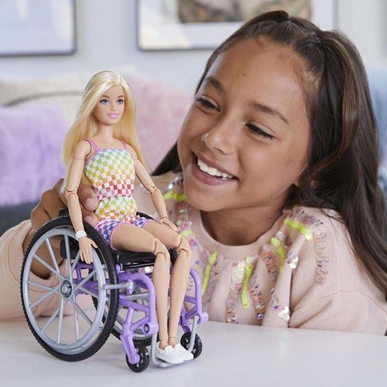 Mattel Barbie Fashionistas Doll Blonde with Wheelchair 