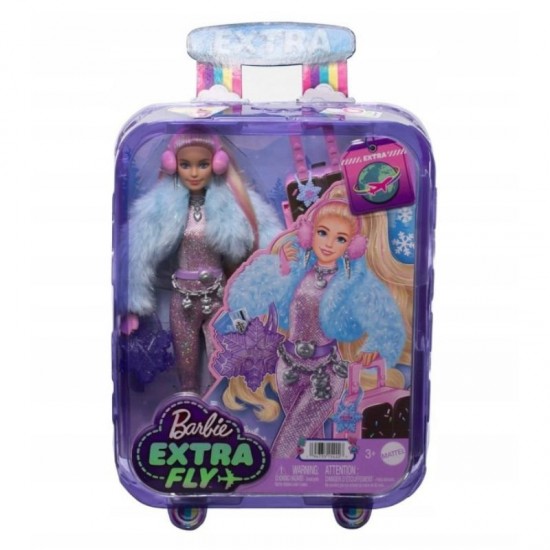 Λαμπάδα Mattel Κούκλα Barbie Extra Fly Vacation Snow - Χιόνι HPB16