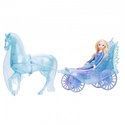 Mattel Disney Frozen II Elsa Fashion Doll with Nokk Adventure Carriage JBG56