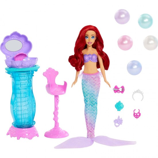 Mattel Disney Princess Ariel Vanity Pop Mermaid Fashion Doll με κοχύλι έκπληξη JBF86 Mattel Disney Princess Ariel Vanity Pop Mermaid Fashion Doll με κοχύλι έκπληξη JBF86