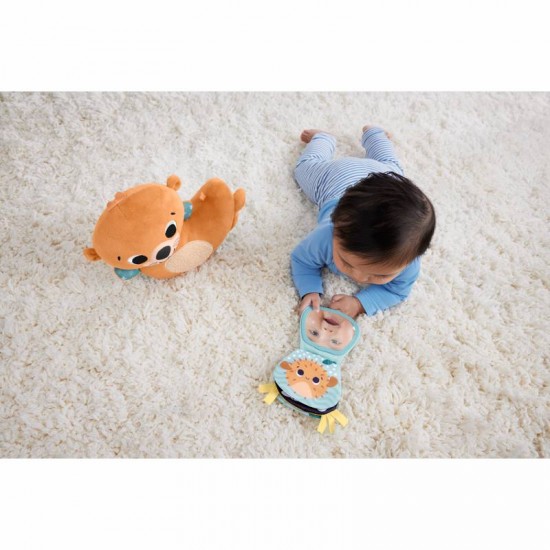 Fisher Price Tummy Time Βίδρα με κίνηση και μαλακό βιβλιαράκι HXG96